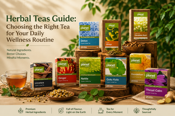 Herbal tea guide Australia — ginger, nettle, gotu kola and dandelion loose leaf and tea bags by Plentara