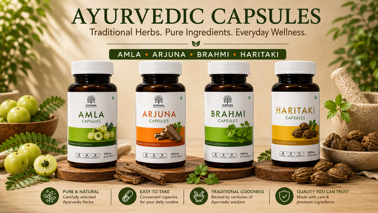 Ayurvedic Capsules Australia: Amla, Arjuna, Brahmi & Haritaki