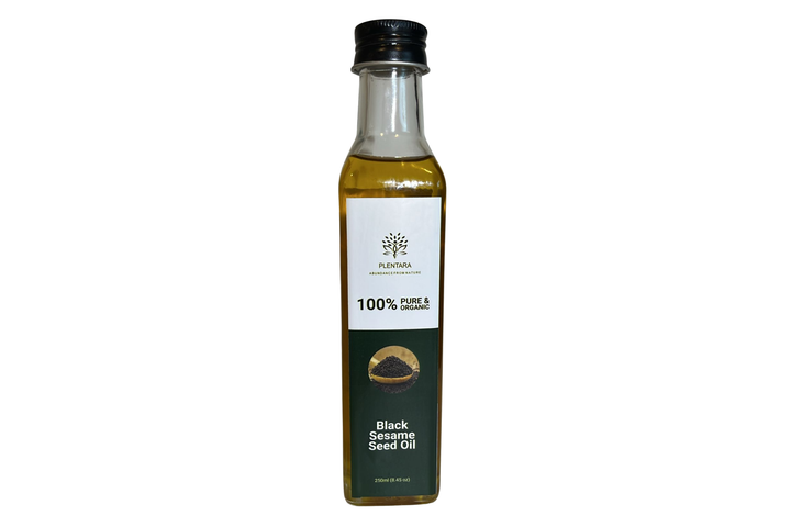 Sesame Black Oil - Organic Cold Pressed Glass Bottle