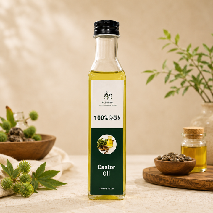 Castor Oil - Organic Cold Pressed Glass Bottle