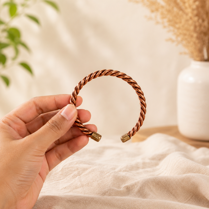 Twisted Copper Bracelet Without Magnets