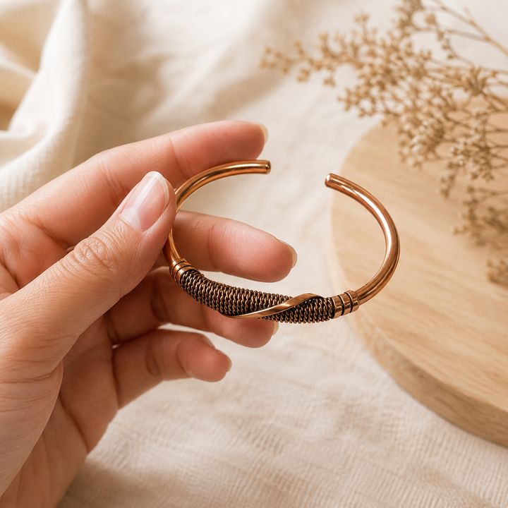 Horn Copper Bracelet Without Magnets