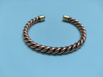 Twisted Copper Bracelet  Without Magnet