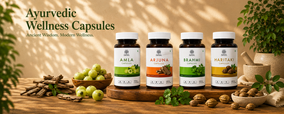Plentara Ayurvedic wellness capsules and herbal supplements